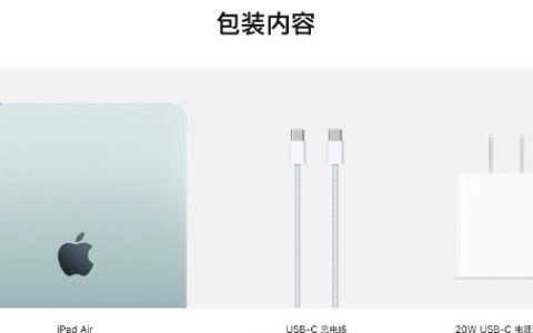 iPad Air 2024送充电器吗？