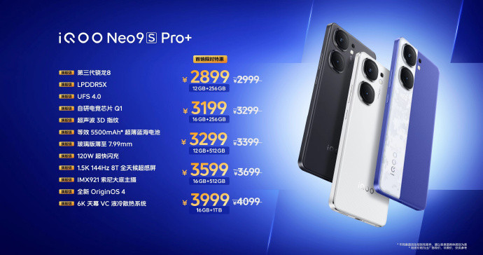 iQOO Neo9S Pro+多少钱?