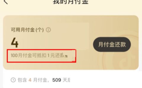 抖音月付金是什么意思 抖音月付金意思介绍【详细介绍】