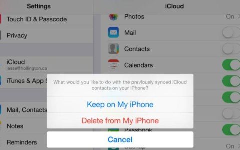 iPhone联系人与iCloud无法进行同步