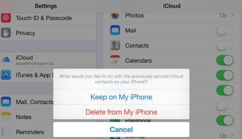 iPhone联系人无法与iCloud同步
