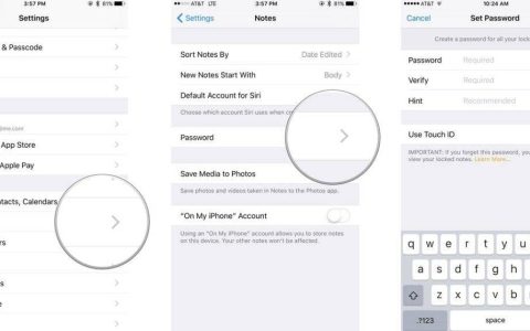 如何在iOS设备上启用密码或Touch ID锁定便笺