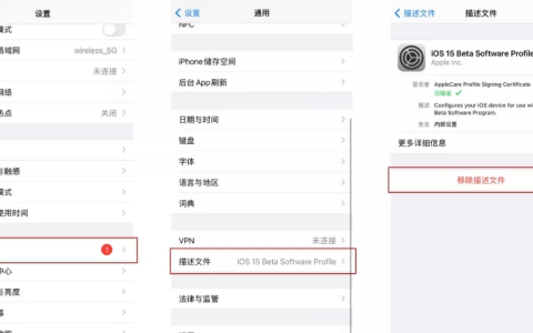 删除iOS 16beta测试版和描述文件的方法