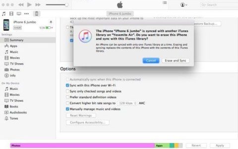 修复问题：“iPhone遇到iTunes库同步错误”的有效方法
