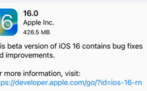 苹果发布 iOS 16/iPadOS 16 开发者测试版Beta 6