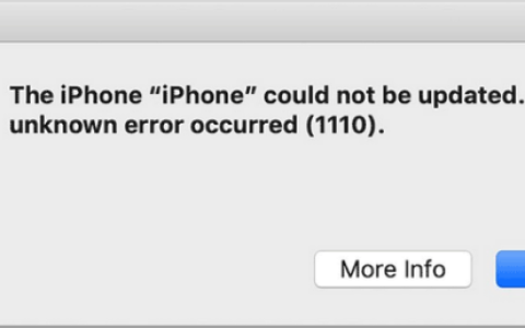 如何解决iOS 15刷机出现未知错误1110的问题