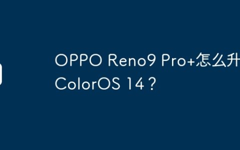 OPPO Reno9 Pro+怎么升级ColorOS 14？
