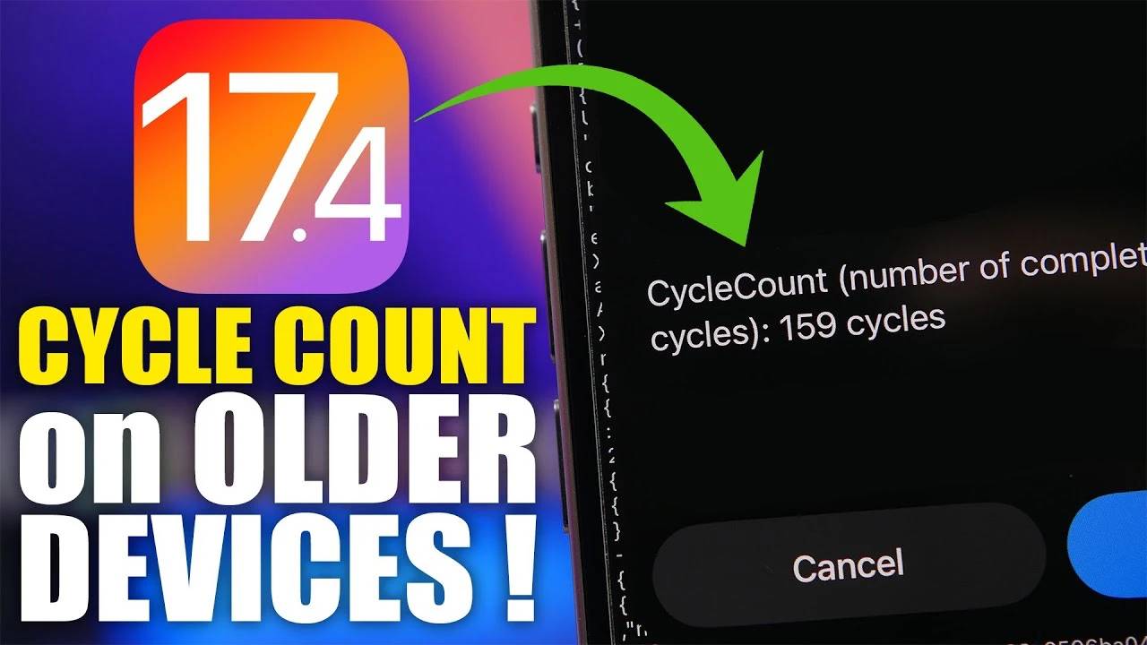 如何在 ios 17.4 上查看旧 iphone 上的电池循环计数