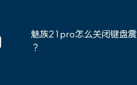 魅族21pro怎么关闭键盘震动？