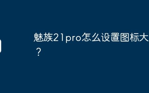 魅族21pro怎么设置图标大小？