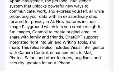 iOS 18.2RC发布?Ai功能国行无法使用