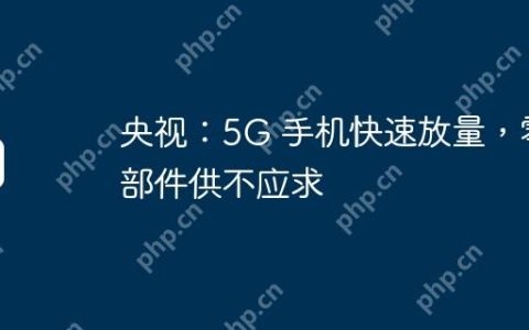 央视：5G 手机快速放量，零部件供不应求