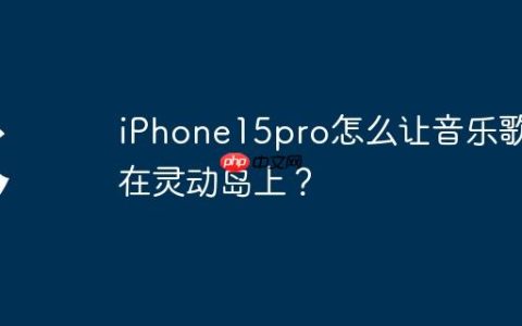 iPhone15pro怎么让音乐歌词在灵动岛上？