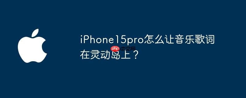 iphone15pro怎么让音乐歌词在灵动岛上？