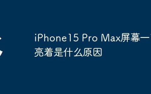 iPhone15 Pro Max屏幕一直亮着是什么原因