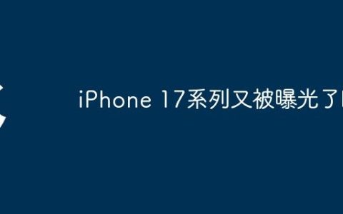 iPhone 17系列又被曝光了吗