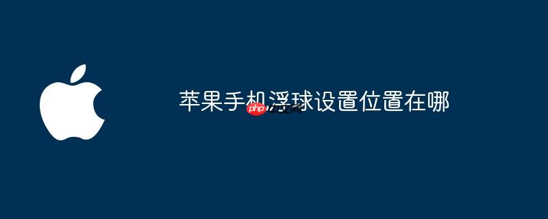 苹果手机浮球设置位置在哪