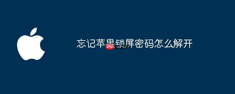 忘记苹果锁屏密码怎么解开