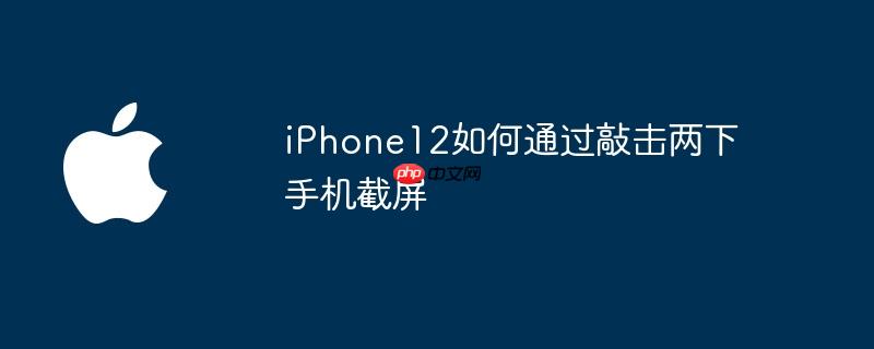 iphone12如何通过敲击两下手机截屏