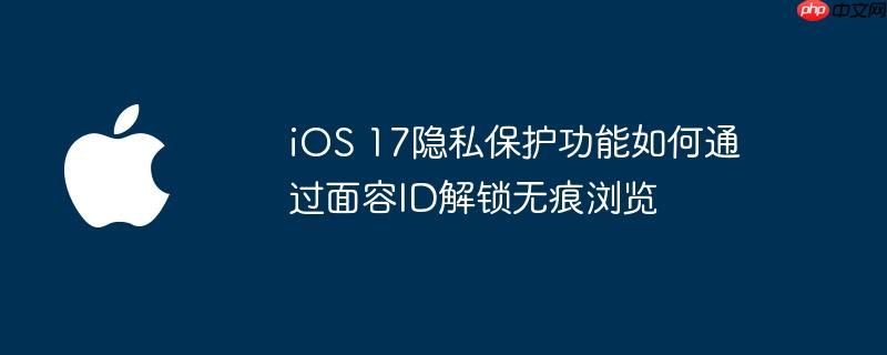 ios 17隐私保护功能如何通过面容id解锁无痕浏览