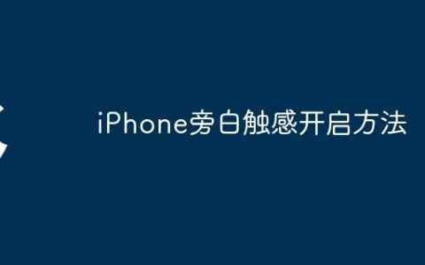 iPhone旁白触感开启方法