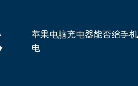 苹果电脑充电器能否给手机充电