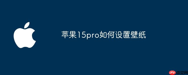 苹果15pro如何设置壁纸