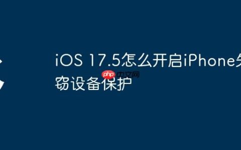 iOS 17.5怎么开启iPhone失窃设备保护