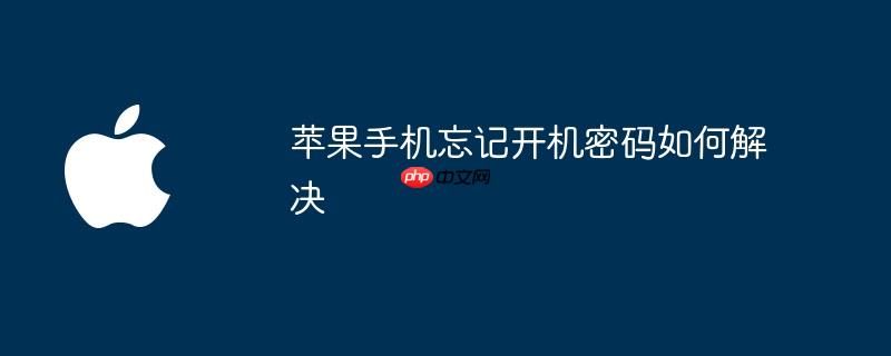 苹果手机忘记开机密码如何解决