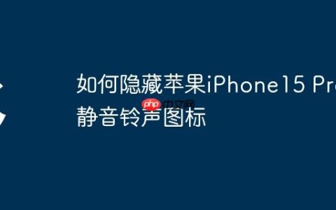 如何隐藏苹果iPhone15 Pro静音铃声图标