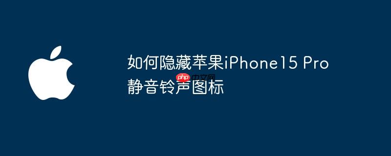 如何隐藏苹果iphone15 pro静音铃声图标