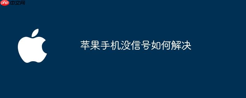 苹果手机没信号如何解决