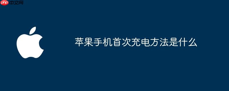 苹果手机首次充电方法是什么