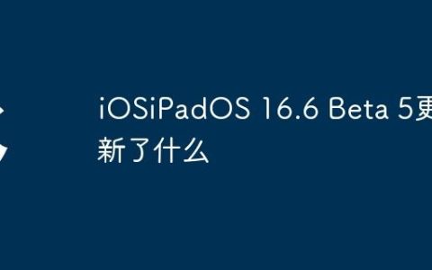 iOSiPadOS 16.6 Beta 5更新了什么
