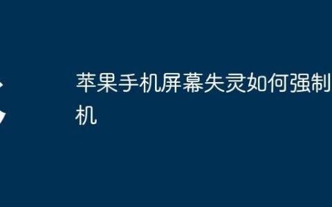 苹果手机屏幕失灵如何强制关机