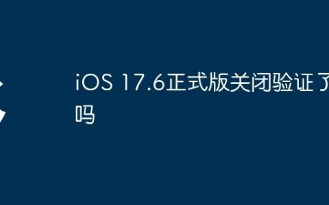iOS 17.6正式版关闭验证了吗