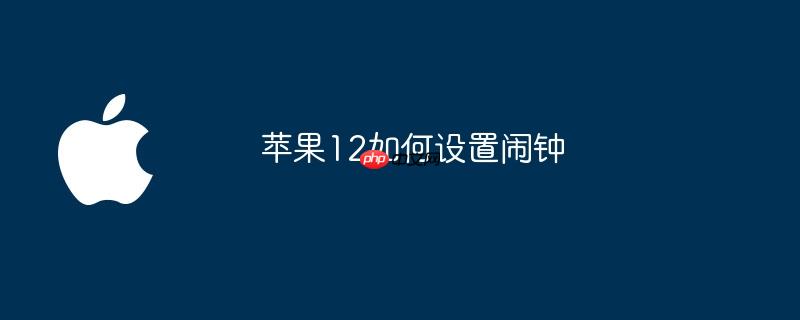 苹果12如何设置闹钟
