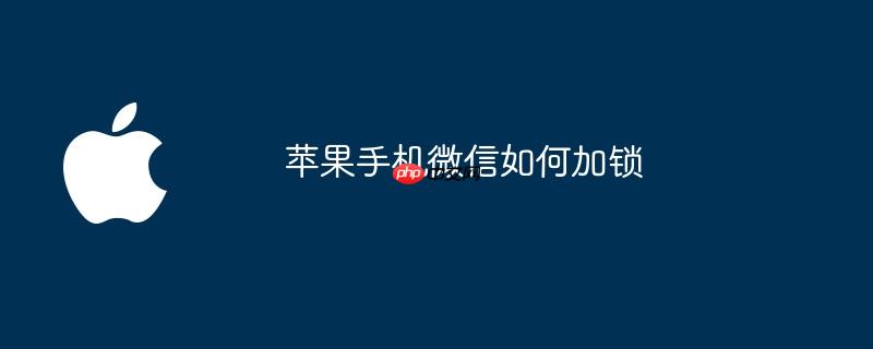 苹果手机微信如何加锁