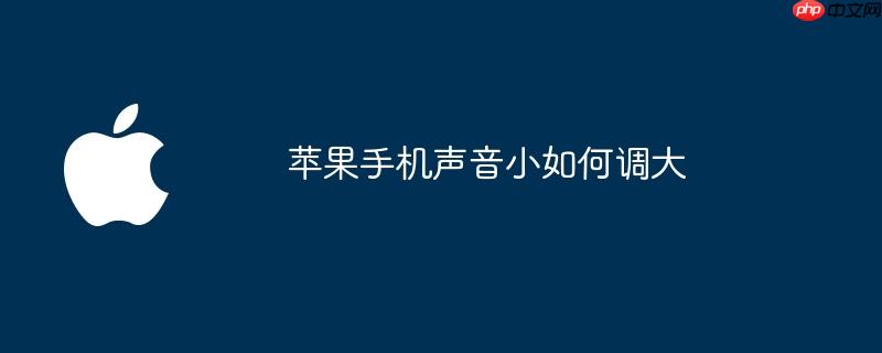 苹果手机声音小如何调大