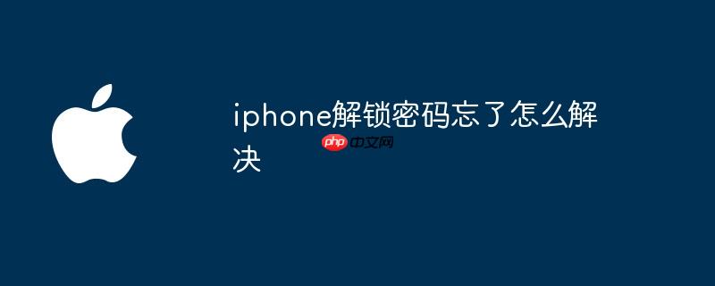 iphone解锁密码忘了怎么解决