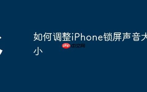 如何调整iPhone锁屏声音大小