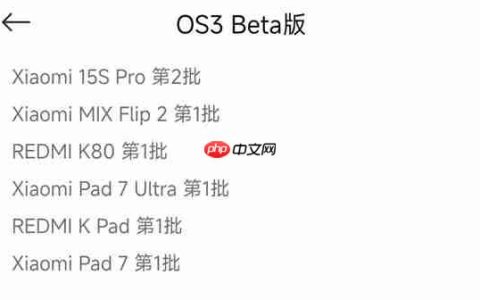 小米澎湃OS 3第二批Beta版开启招募：覆盖REDMI K80、小米MIX Flip2等五款