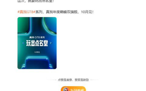 年度双旗舰 真我GT8系列官宣10月发布