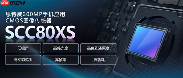 思特威SCC80XS手机CMOS传感器发布：2亿像素、1/1.28英寸