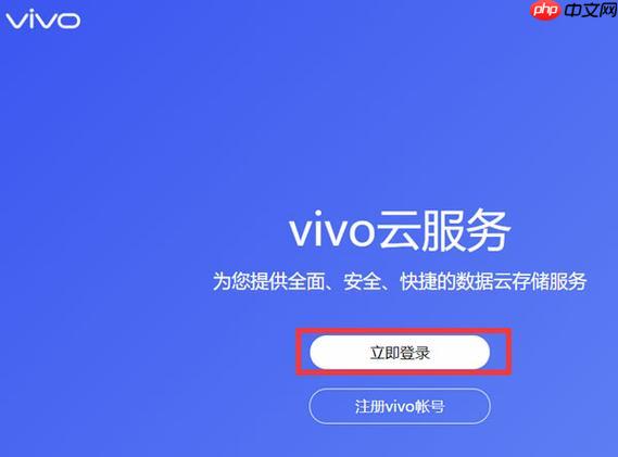vivo云服务怎么登录 怎么登录vivo云服务账号
