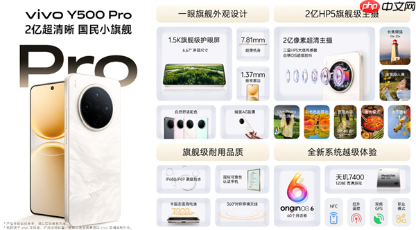 2亿像素+7000mAh半固态蓝海电池！vivo Y500 Pro首销：1799元起
