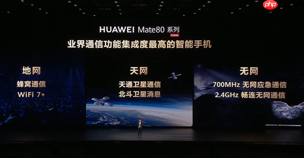 天网、地网、无网通吃！余承东：华为Mate 80系列通信地表最强