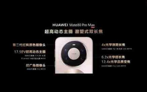 华为Mate 80 Pro Max首次搭载潜望式双长焦：4X+6.2X Mate史上最强长焦