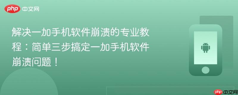 解决一加手机软件崩溃的专业教程：简单三步搞定一加手机软件崩溃问题！