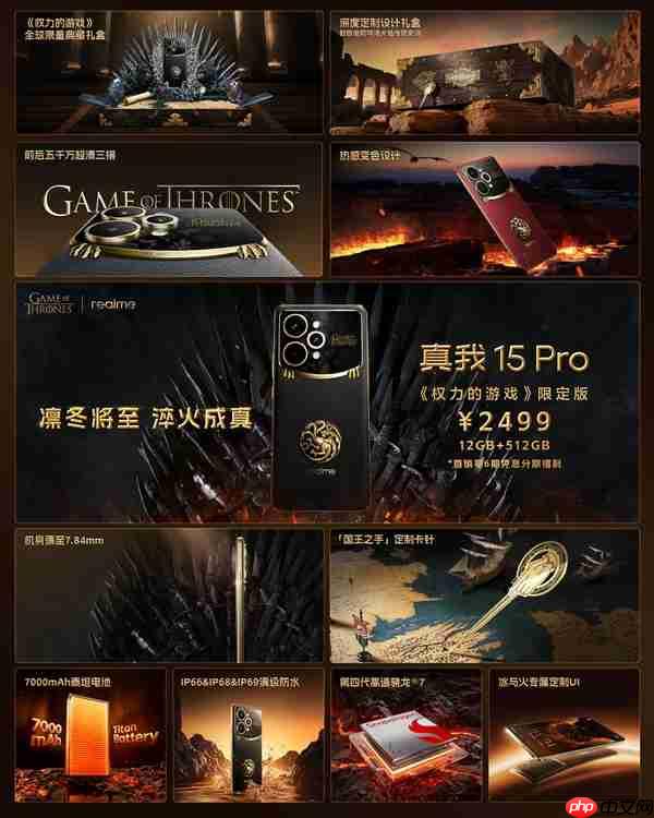 2499元！真我15 Pro《权力的游戏》限定版开售：超豪华礼盒套装